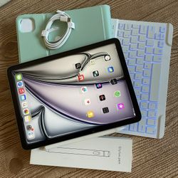 Apple iPad Air 11” M2 chip 128GB (2024 model / Gray) with keyboard and Pencil (100% battery) 