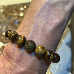 Beautiful Vintage Tiger Eye Stretch Bracelet