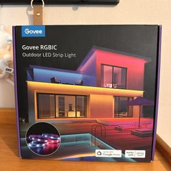 Govee Outdoor LED Strip Lights, 65.6ft Smart Led Strip Lights Work with Alexa and Google Assistant, App Control, IP65 Waterproof, RGBIC Outdoor Lights