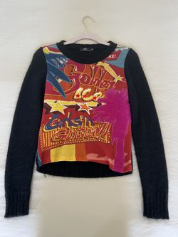 Vintage ICEBERG Cashmere Graphic Crewneck