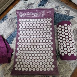 DoSense Pro Acupressure Mat and Pillow Massage Set Purple and White