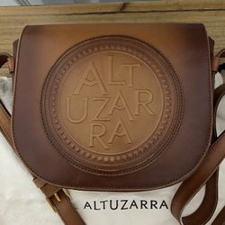 Altuzarra I Medallion Embossed Leather Saddle Bag