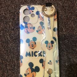 iPhone 11, iPhone 12 Cases Do Sale Mickey Mouse Design With Handle And key Chain Ring  