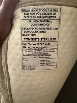 Queen size mattress with box included