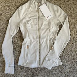 White Lululemon Define jacket 