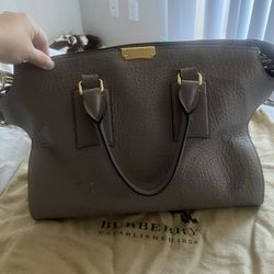 Burberry Handbag Large Gray