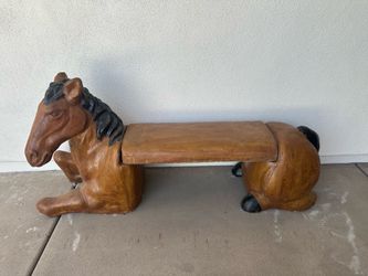 Horse Cement Bench
