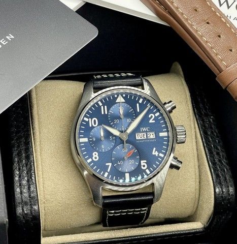 IWC Chronograph 41 Blue Dial Automatic Steel Watch