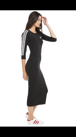 ADIDAS LONG SLEEVE MAXI DRESS