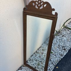 Antique Drexel Country Collectibles Floor Length Wood Mirror