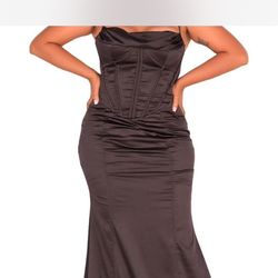 Beautiful Black Corset Formal Dress Size 18