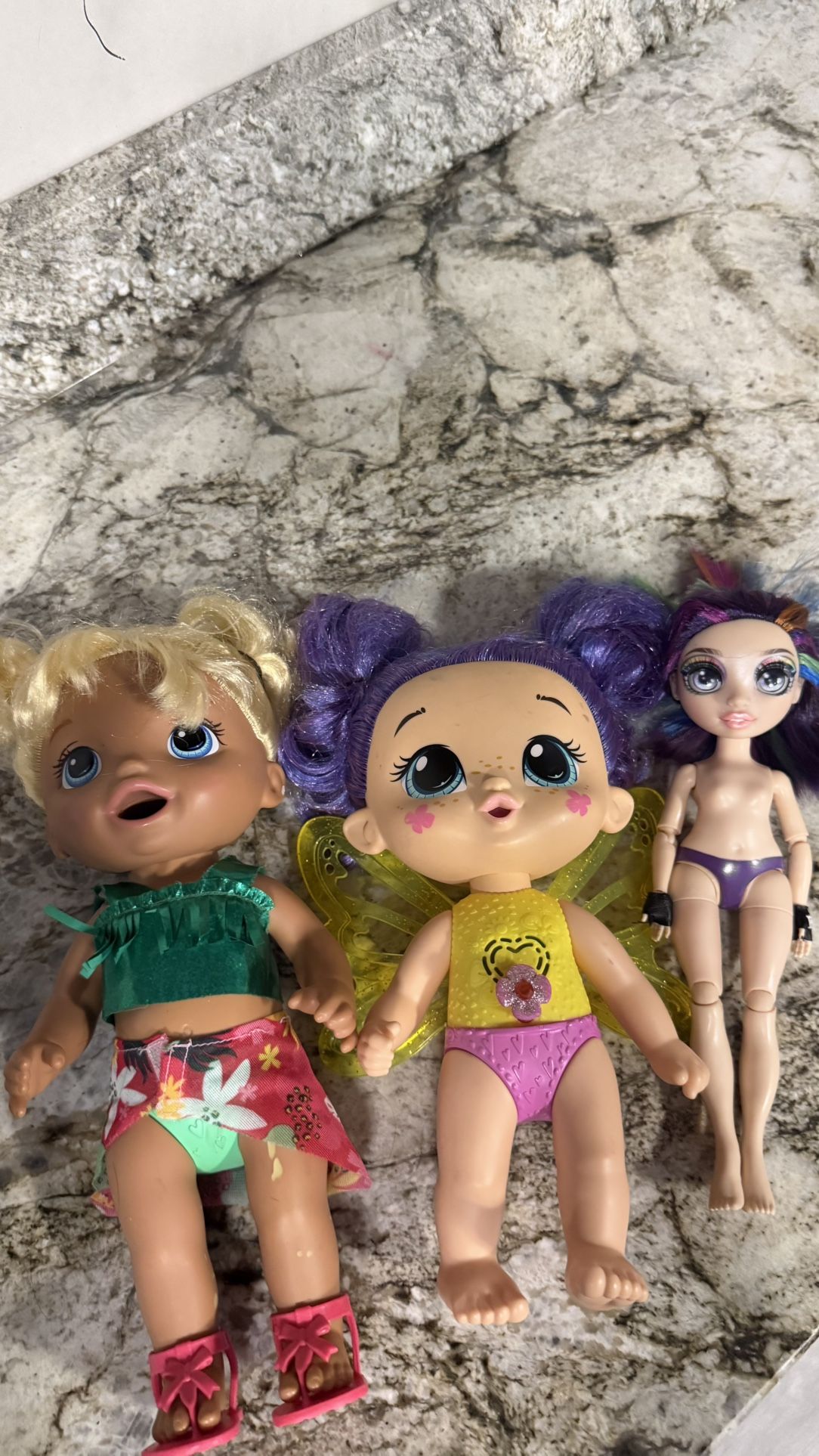 Baby 3 Doll set Ask $10 firm price check more pictures