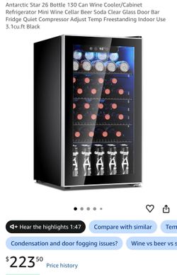 Antarctic Star 26 Bottle 130 Can Wine Cooler- Not cooling properly
