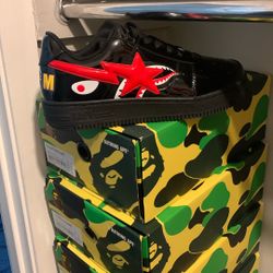 Bape Shoes Black Red Size 9.5, 10, 11 New 