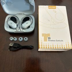 Blue Wireless Earbuds