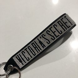 Victoria’s Secret Rhinestone Wristlet Keychain 🖤🤍