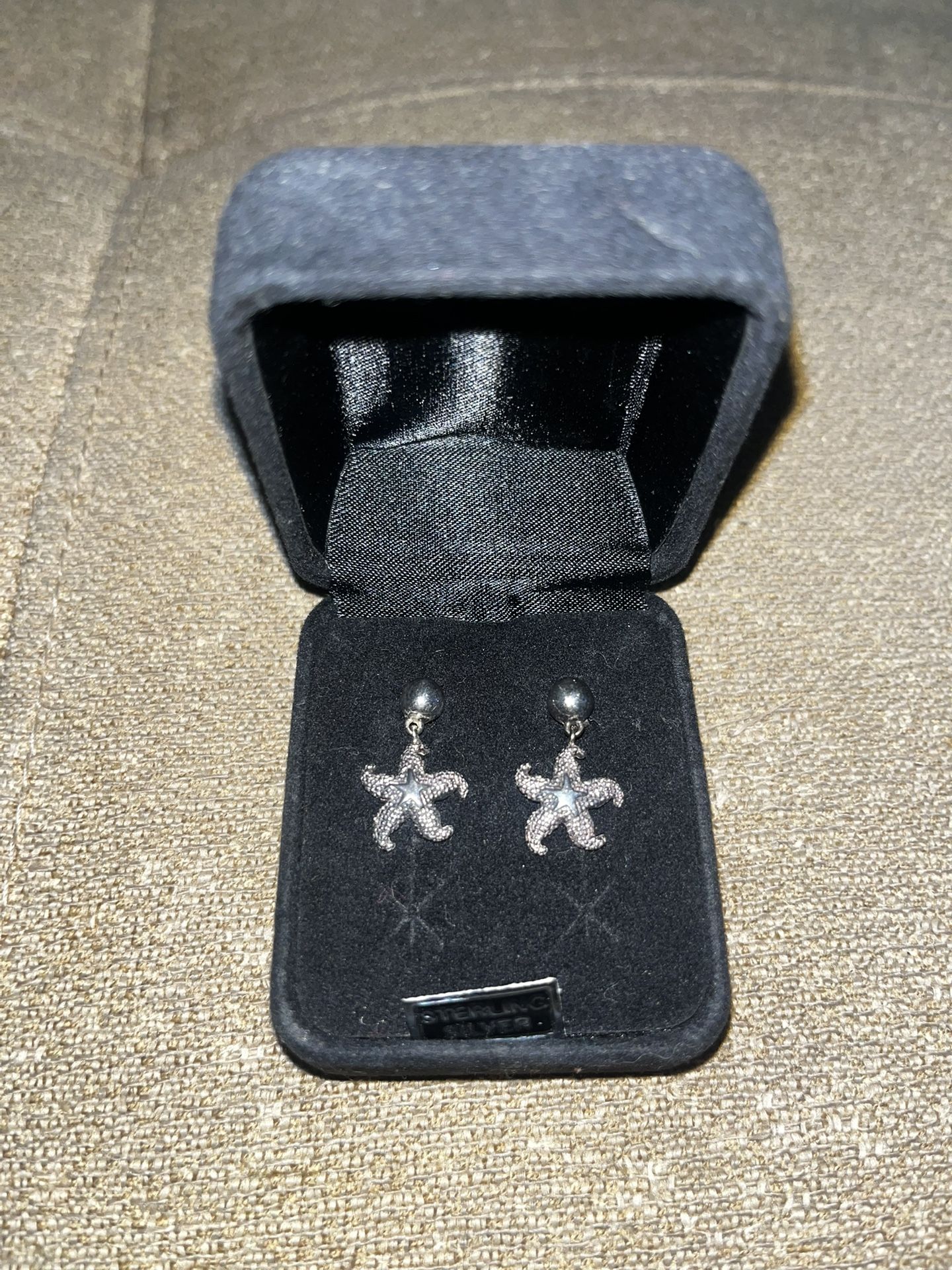Vintage Sterling Silver .925 Starfish Earrings