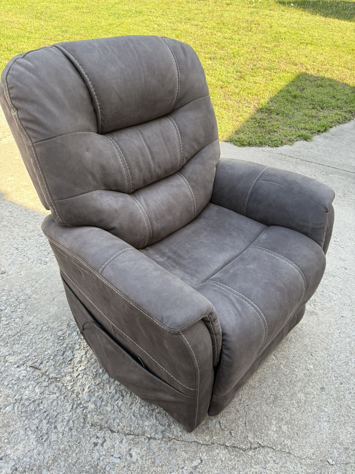 Gray Power Lift Recliner
