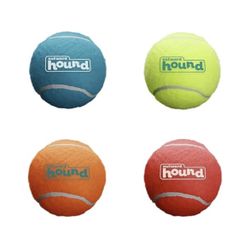 Outward Hound Squeaker Ballz 4-Pack Tennis Ball Dog Toys with Squeaker 2 Inch