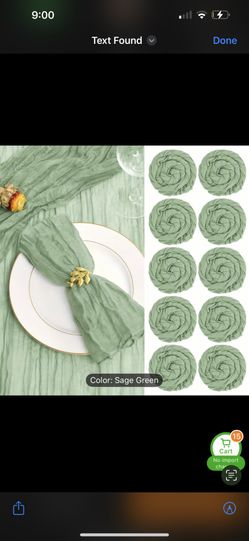 Sage Green Cheese Cloth Napkins 