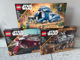 LEGO Star Wars Set Bundle: 75435 Separatist MTT, 75354 Coruscant Guard Gunship, 75337 AT-TE Walker