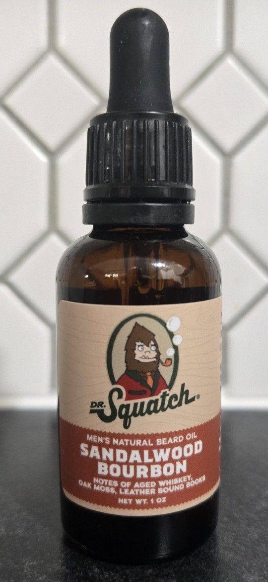 Dr Squatch Sandlewood Burbon Beard Oil 1 OZ