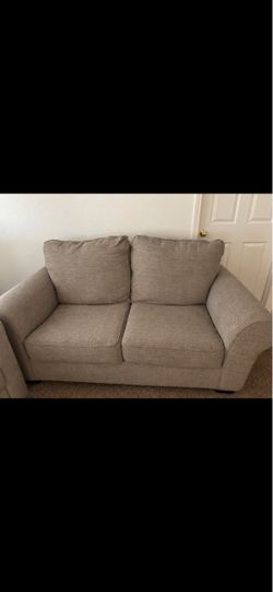 Grey love seat