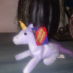 Vintage Zangeen Huggable Honeys 5"inch Purple Unicorn plush toy stuffed animal 1996 NWT Rare $3 