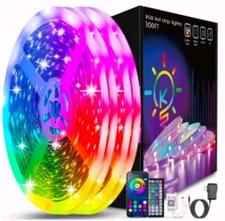 NEW 100FT RGB LED Strip Lights WITH Remote, Microphone, music adaptive