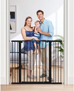 keny 36in-H 29.7-46in-W Baby Gate for Stairs, Auto Close Dog Gates for Doorways,