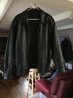 Black leather jacket
