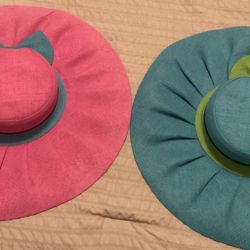 Never Worn Extra Large Floppy Fedora Hats $22 For The Pair. BUNDLE DEAL.