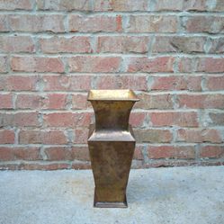 Vintage Hammered Solid Brass Vase 