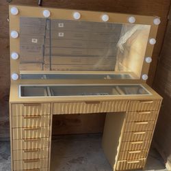 Brand New Beautiful 15 Drawer Fluted Vanity Desk!