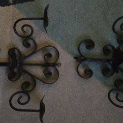 Wrought Iron Candle Holders 