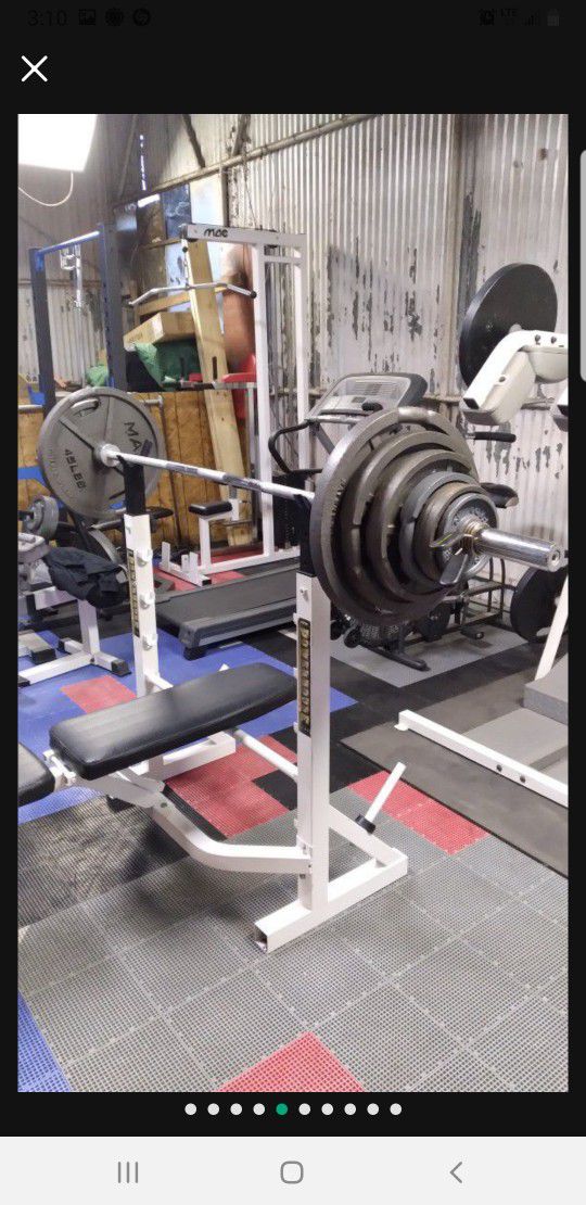 Powerhouse Incline Bench Press With Weight Set And Dumbell 