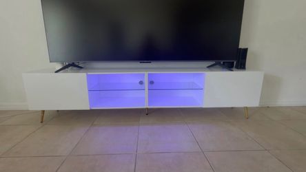 86” TV Stand with led - WILL DELIVER TODAY
