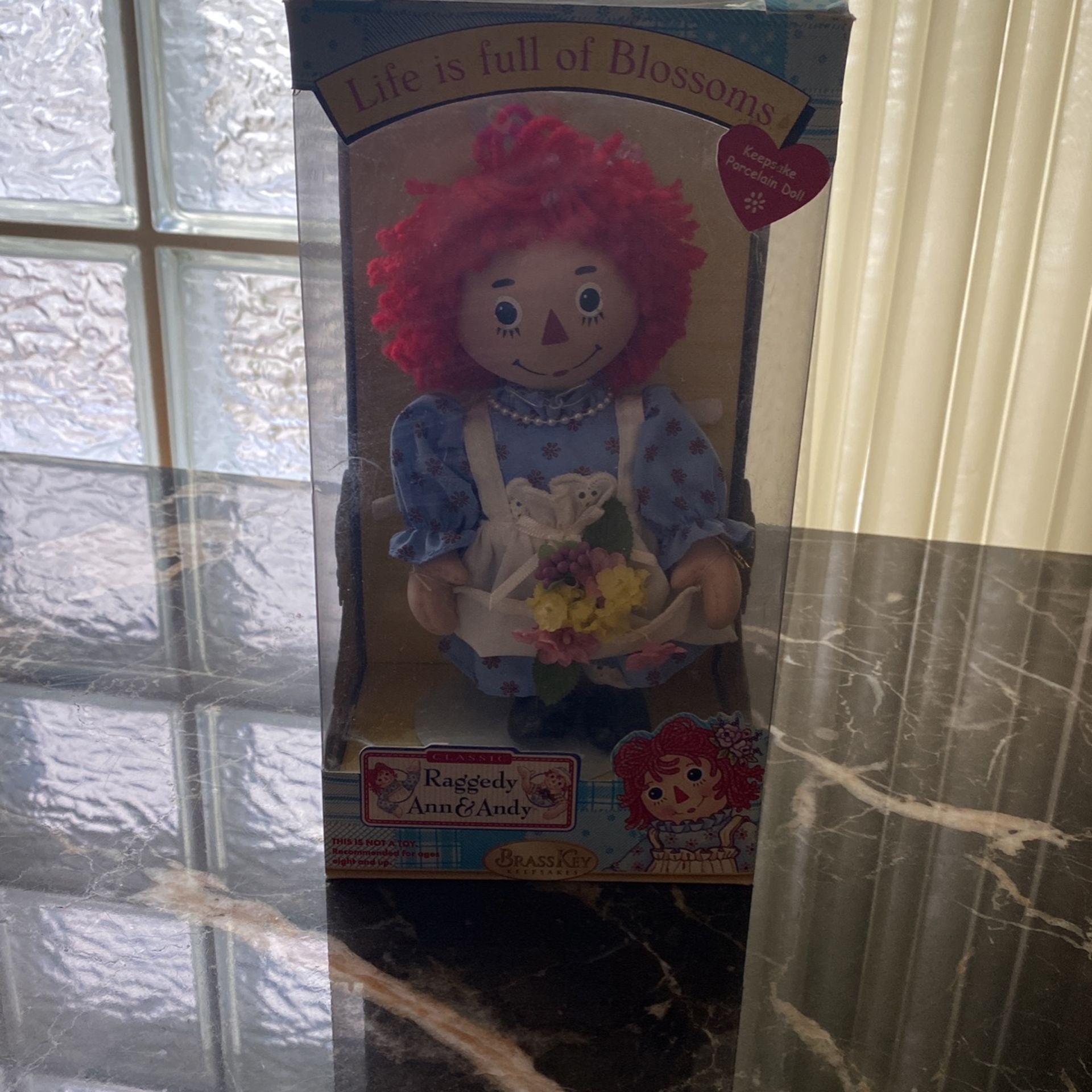 Raggedy Ann Porcelain Doll Life Is Full Of Blossoms