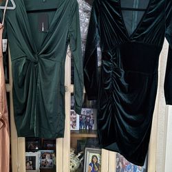 Formal Short/long Dresses, Red, Green, Champagne  Color Small