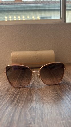 Jimmy Choo Rose Gold Oversized Sunglasses with Case