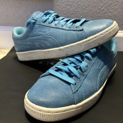 Puma Suede Deco Men’s Shoes Aquarius/Golden Brown 