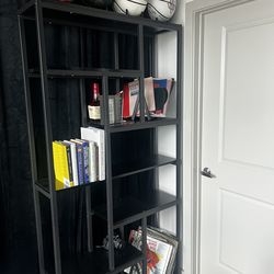 6-Ft Black Bookcase