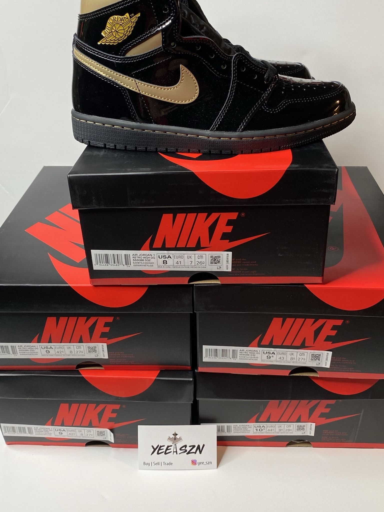 Nike Air Jordan Metallic Gold High Size 4.5 5 5.5 7 8.5 9 10.5 11 11.5