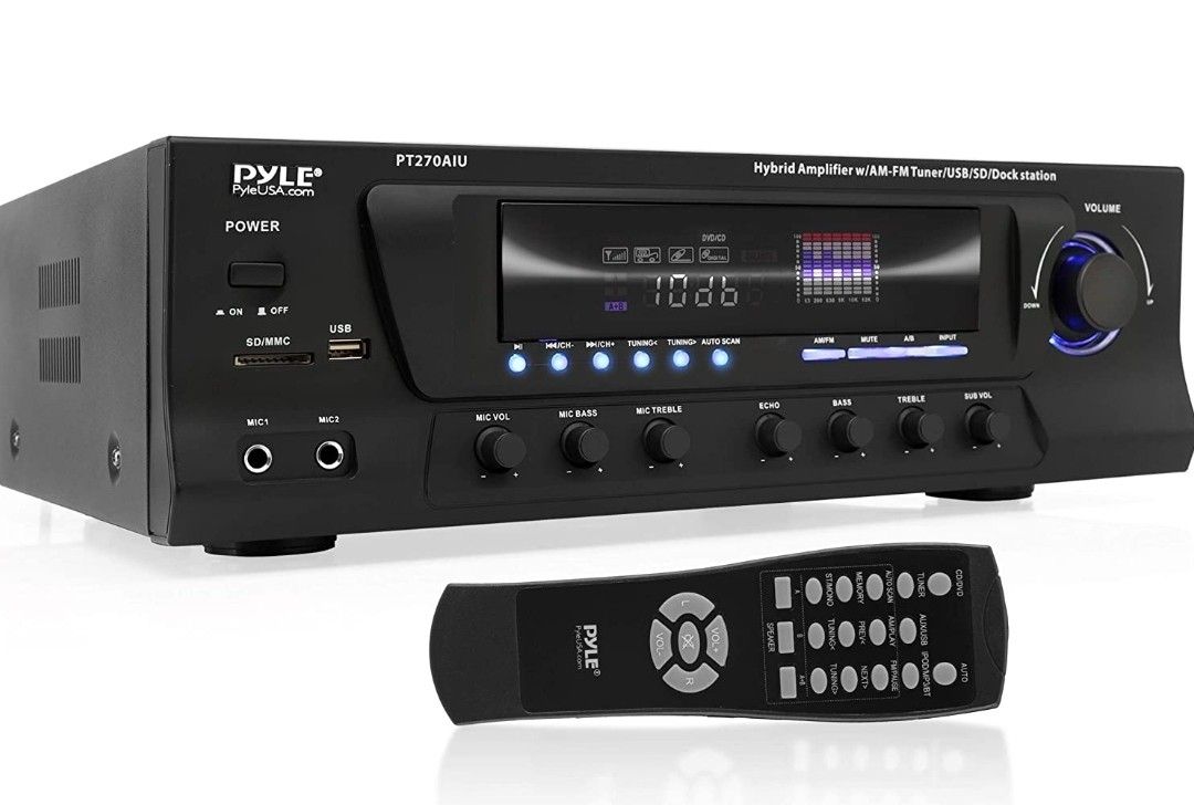 300W Digital Stereo Receiver System - AM/FM Qtz. Synthesized Tuner, USB/SD #287