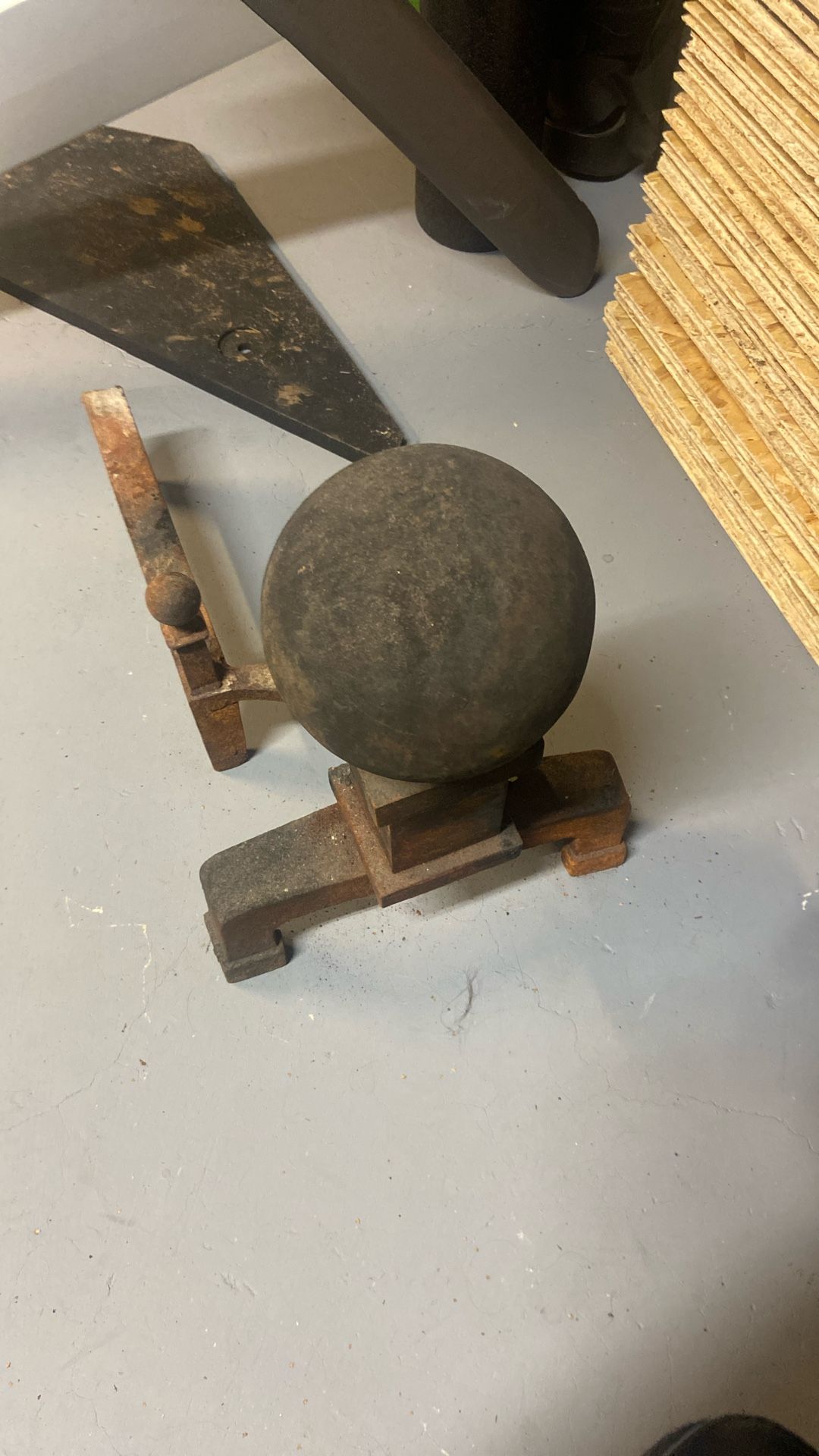 Antique Fireplace Cannon Ball Grates