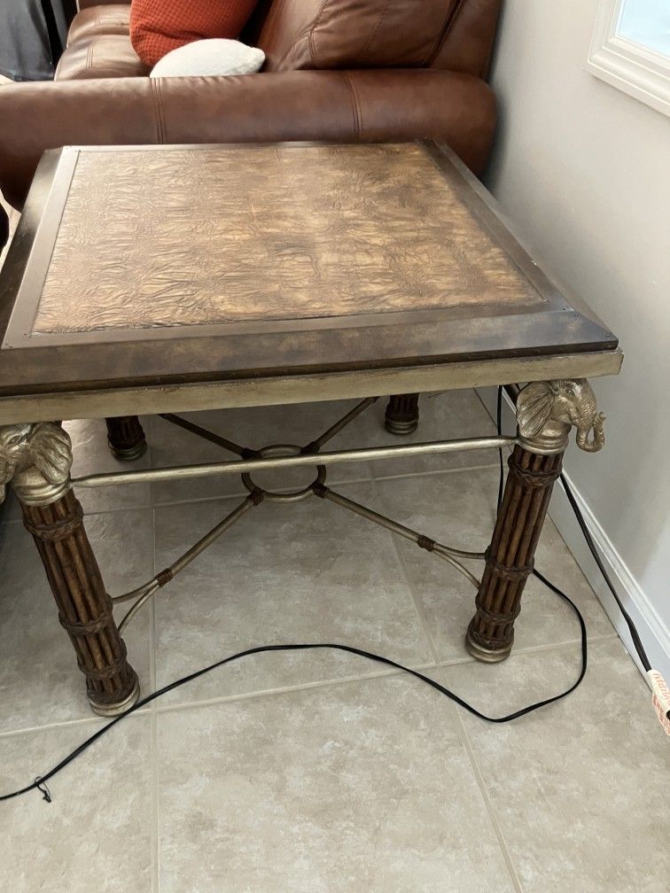 Two Tables With Elefants