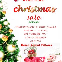 Christmas  pillows  big yard sale