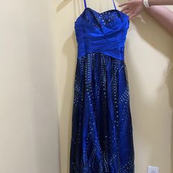 Navy Blue sparkle Gala Dress