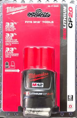 Milwaukee m12 2ah battery
