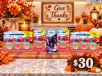 Febreze Plug Refills & Auto Air Freshener Bundle